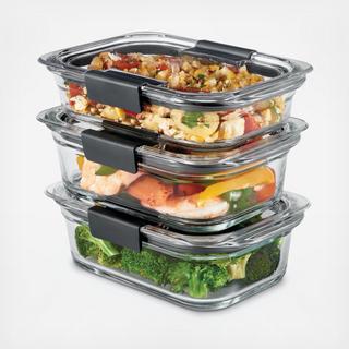 Brilliance Glass Food Storage Containers, 6-pieces