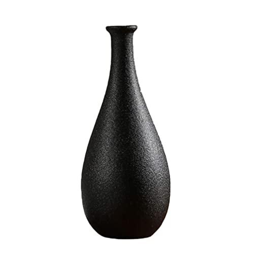SUPVOX Black Ceramic Flower Vase Container Plant Pot Props Crafting Home Decors