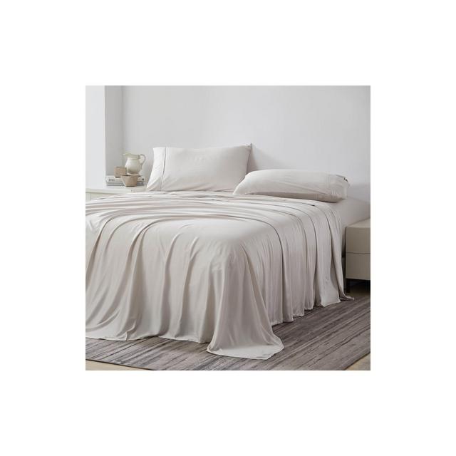 Southshore Fine Living 100% Rayon From Bamboo 4-Piece 21-inch Extra-Deep Pocket Sheet Set, Bone King