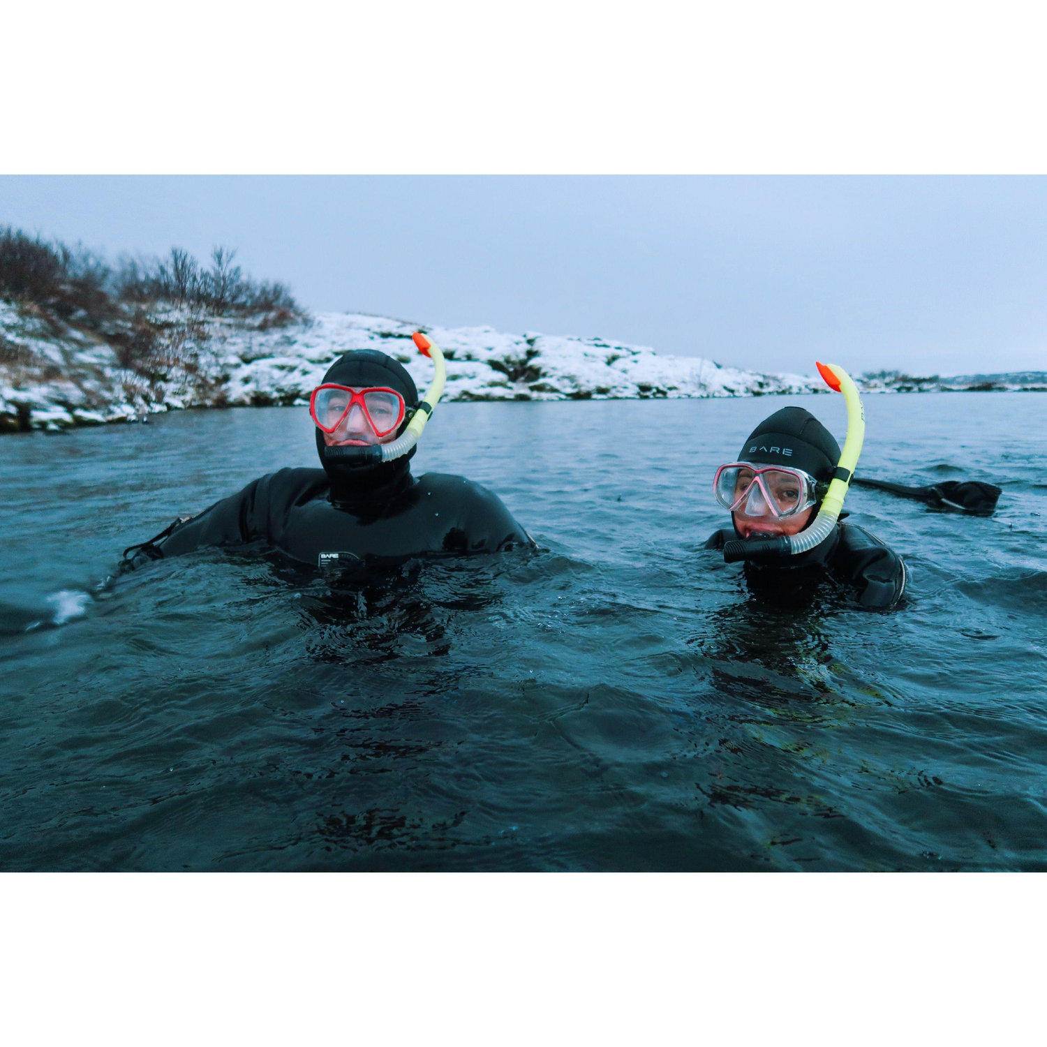 Winter snorkelling in Iceland!