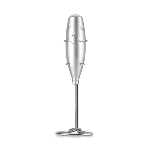 Milk Boss Portable Milk Coffee Frother Handheld Whisk Mixer with 16-Piece Stencils