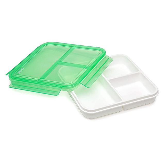 Goodful Square Multi-Compartment Bento Lunch Box Meal Prep Plastic Food Storage Container, Easy to Open, 30-Ounce, 1160TANBW