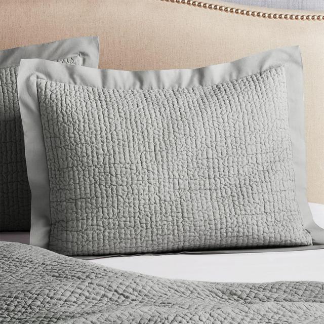 Celeste Grey Solid Standard Sham