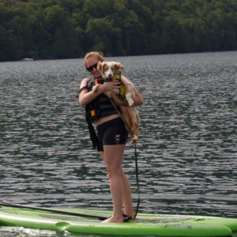 Paw-dle boarding on Lake Willoughby in Vermont's Northeast Kingdom in Summer '19
