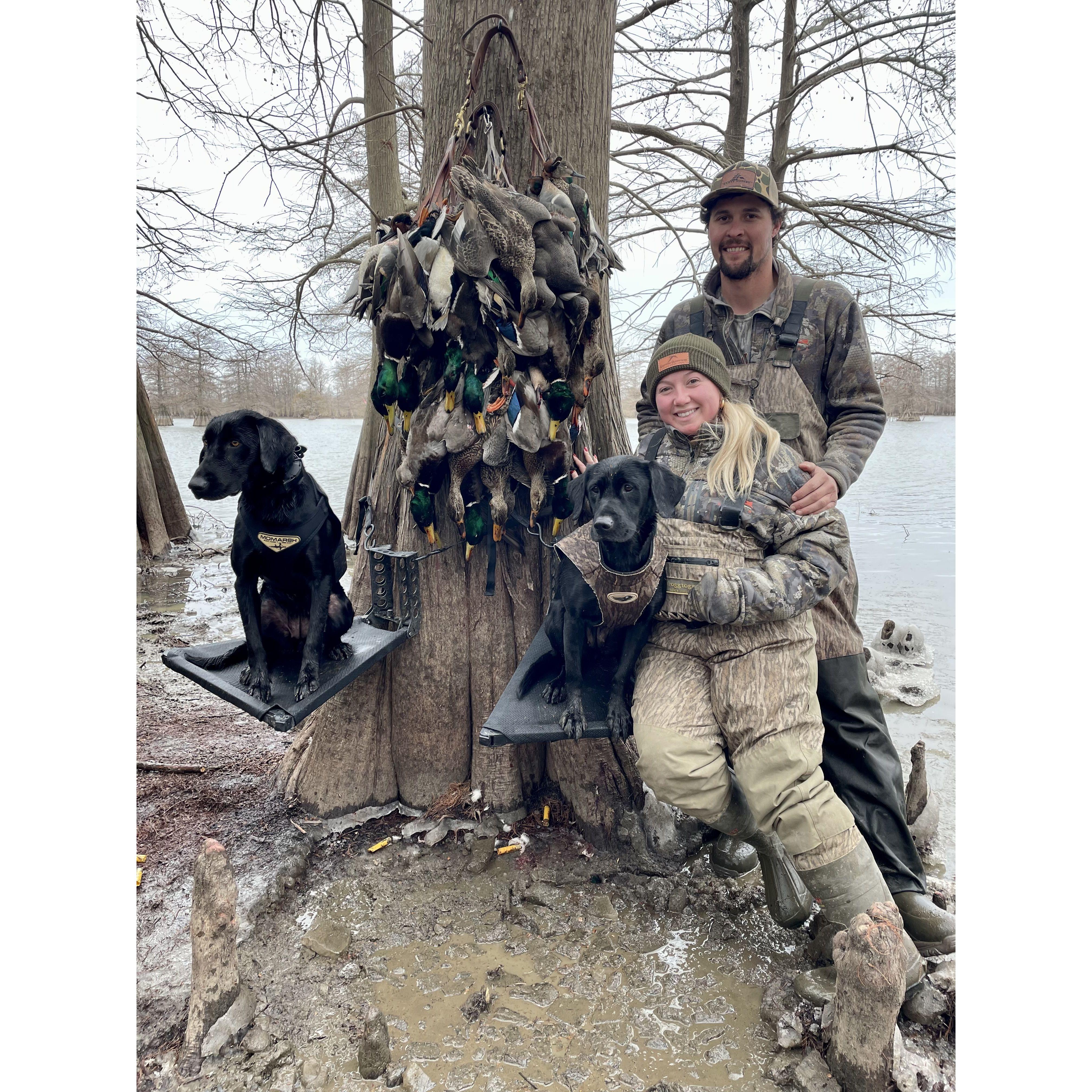 Our first duck hunt together!