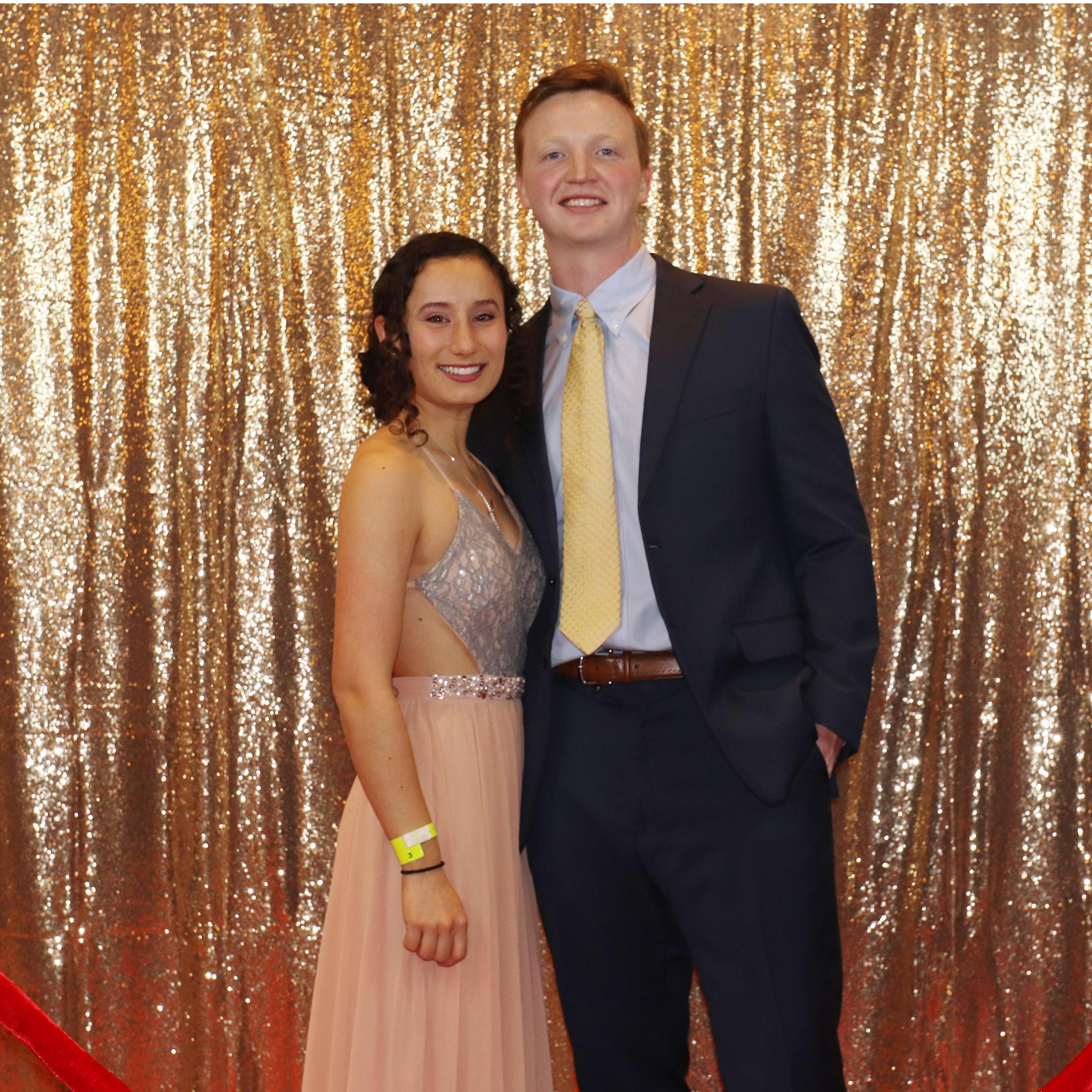The night we became official! Fall formal our freshman year.