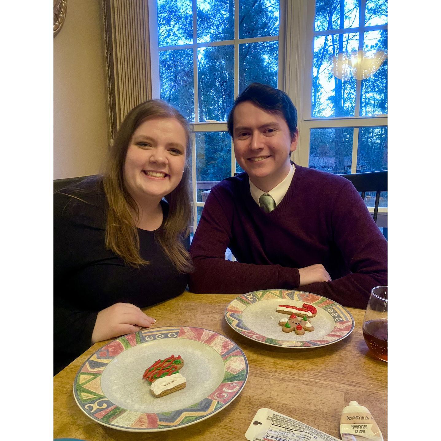 Christmas cookie decorating at the Rices!