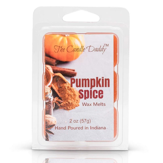 The Candle Daddy Pumpkin Spice Fall Autum Scented Melt- Maximum Scent Wax Cubes/Melts- 1 Pack -2 Ounces- 6 Cubes