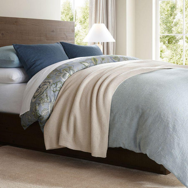Renata Soft Waffle Knit Blanket, Oatmeal, King/Cal. King