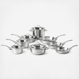 Contemporary Stainless 13-Piece Cookware Set