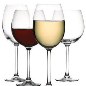 Matching White & Red Wine Glasses