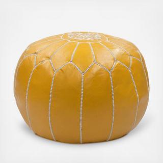 Moroccan Leather Ottoman