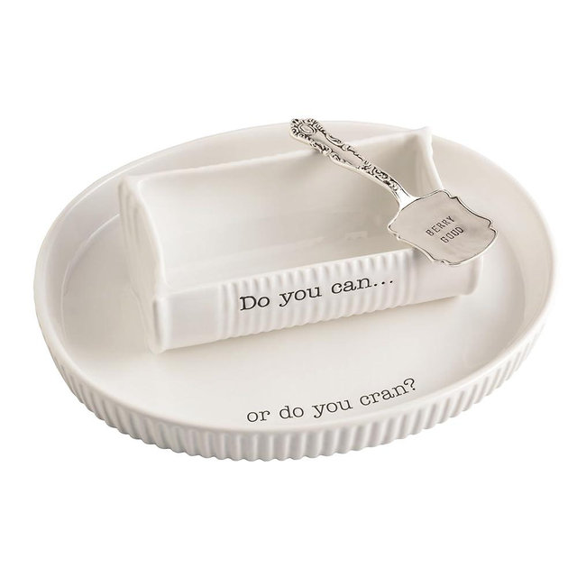 Mud Pie Thanksgiving Can Or Cran Serving Dish Set