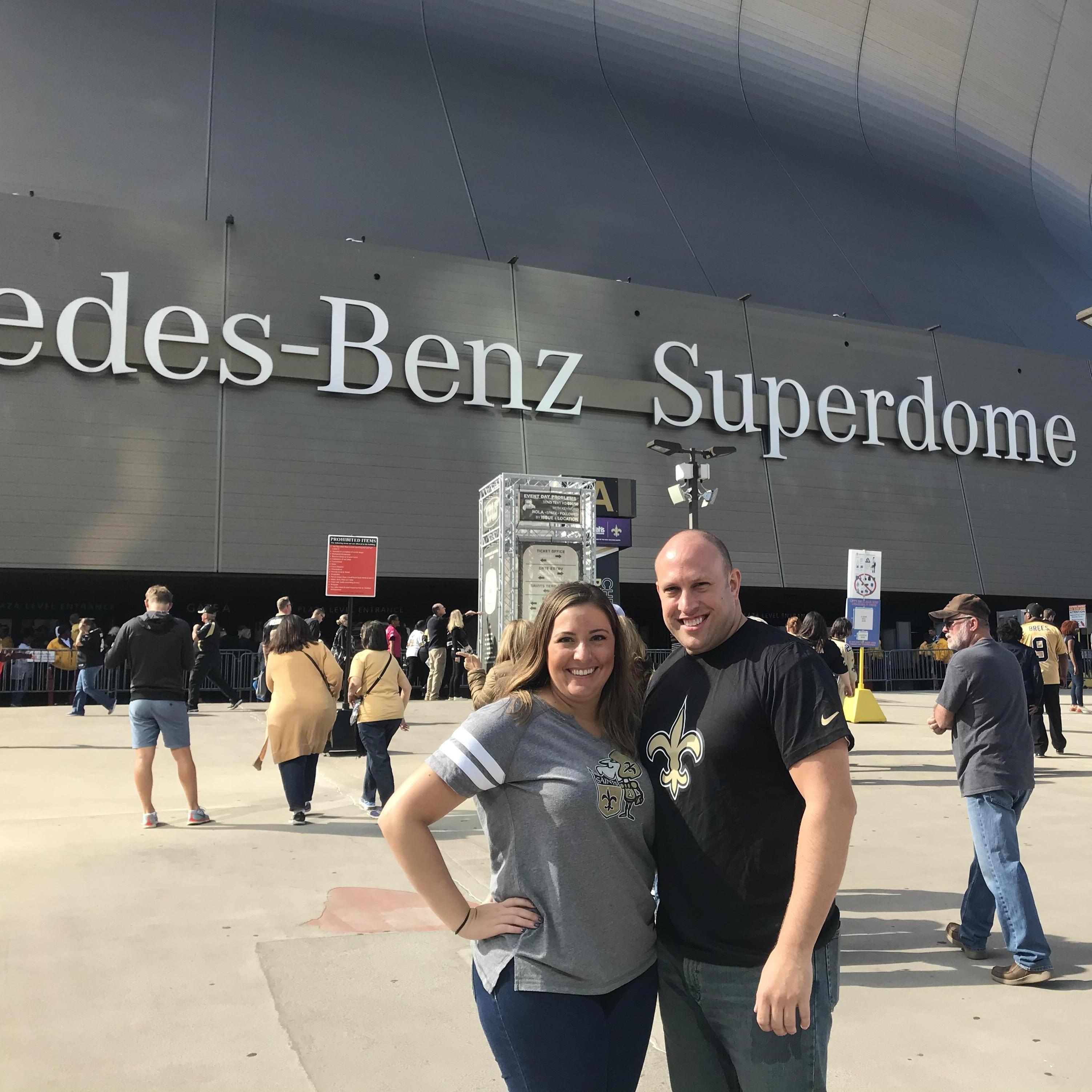 Our first trip to NOLA happened to coincide with Drew Brees' first game back from injury!