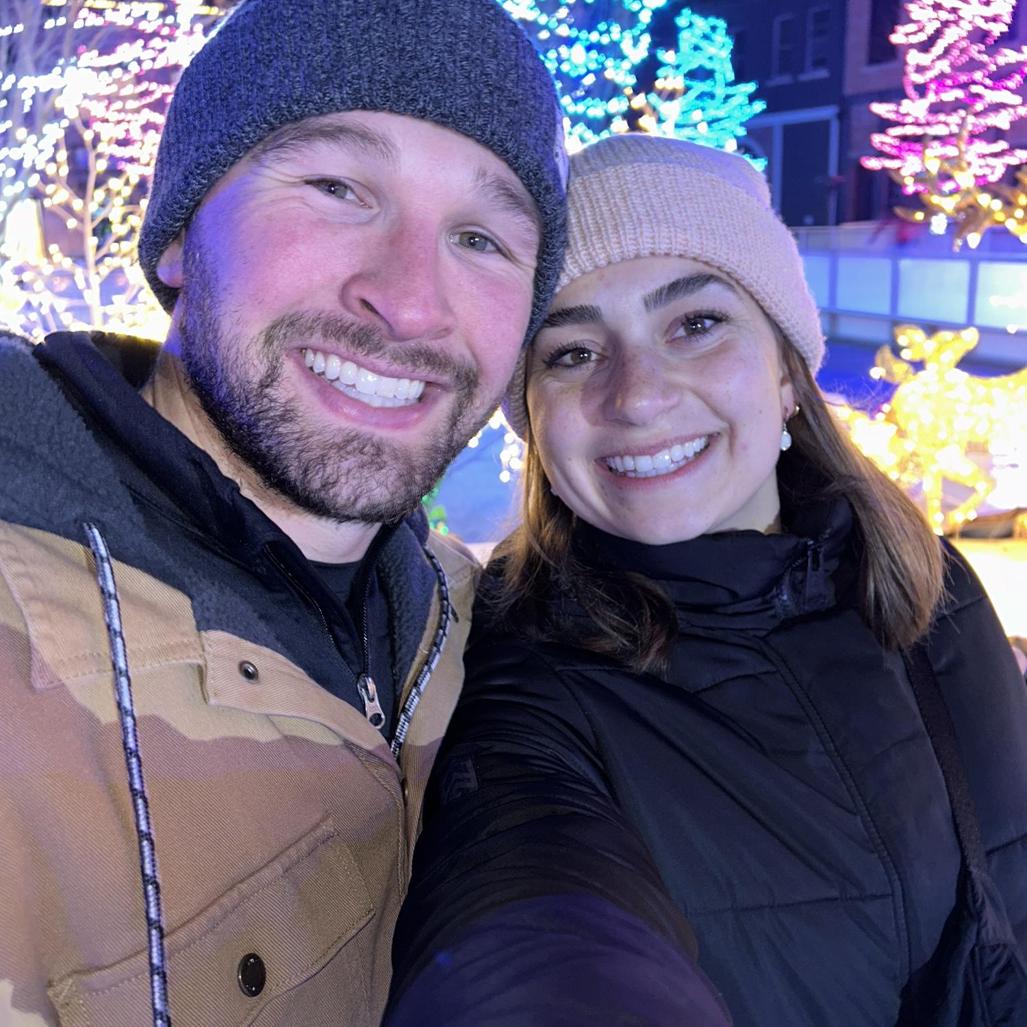 We (especially Max) love anything & everything Christmas. From a date night out looking at lights & ice skating