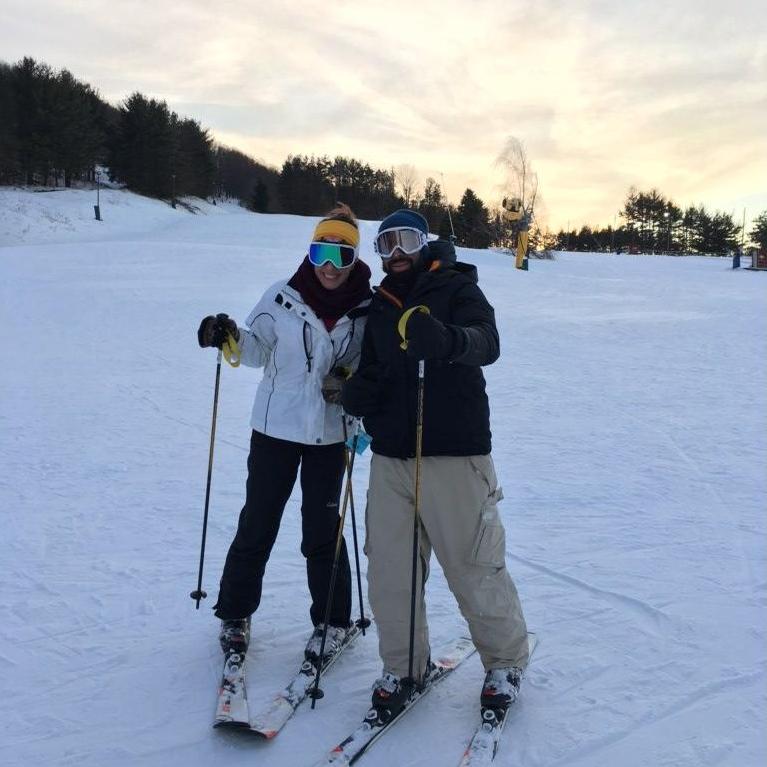 Skiing with our friends Sean and Caitlin in Showshoe, WV!