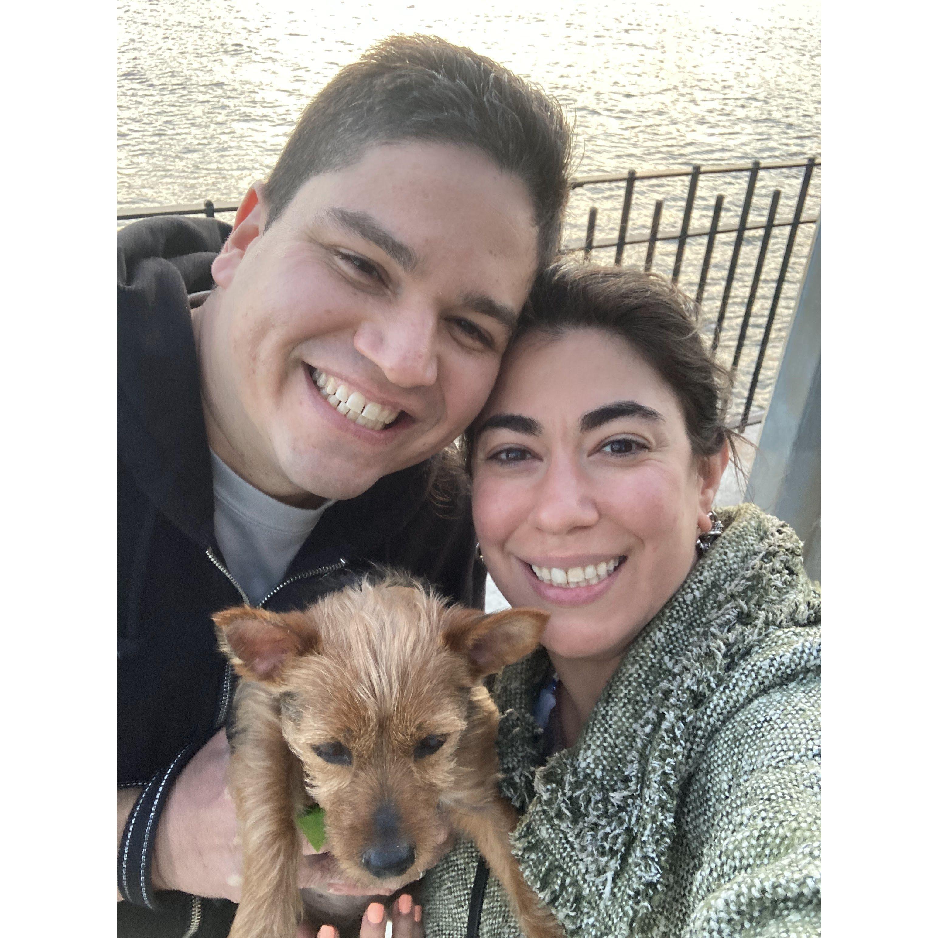 Taking a long walk with Luna in Astoria, April 2024.
