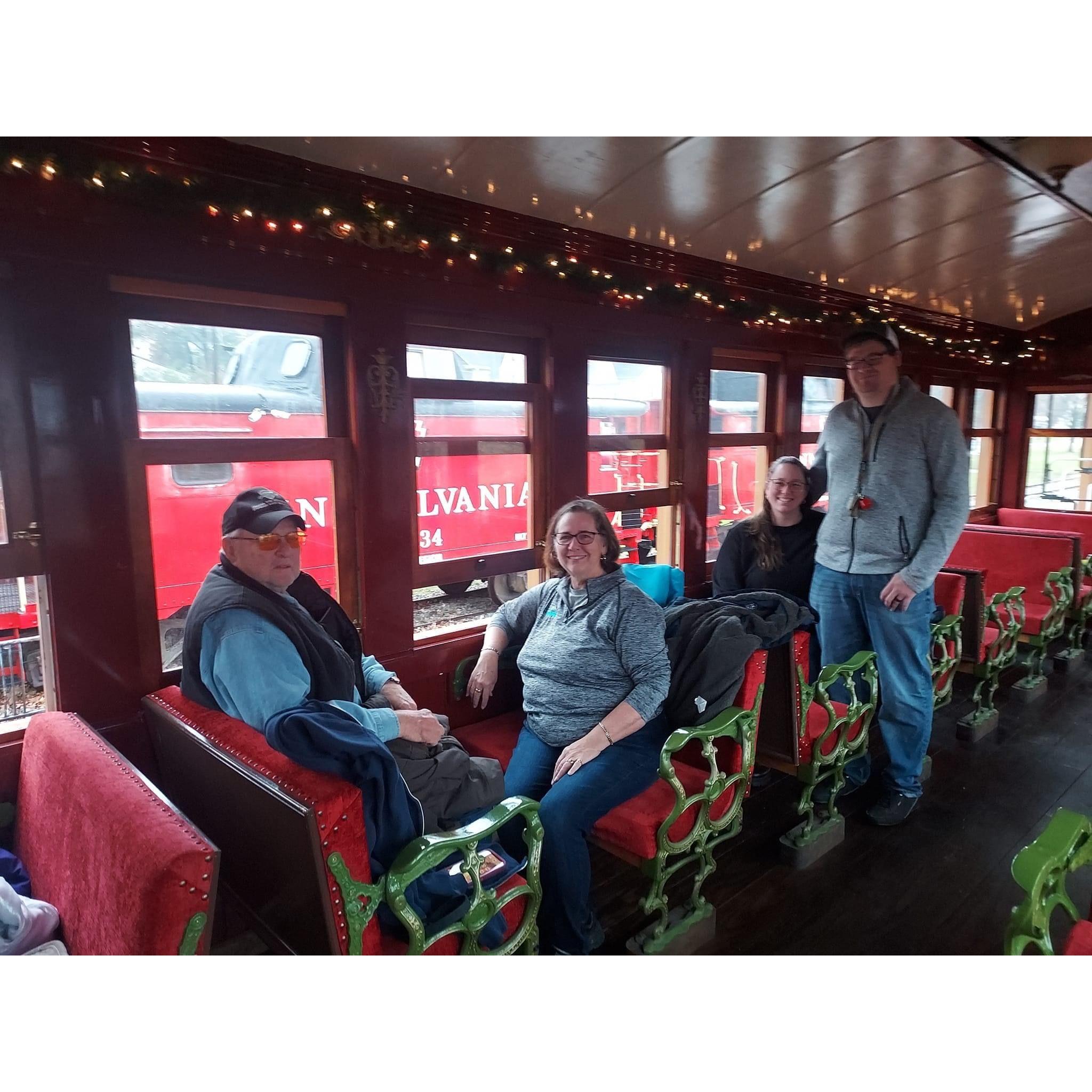 Christmas Train Ride in New Freedom with the parents!