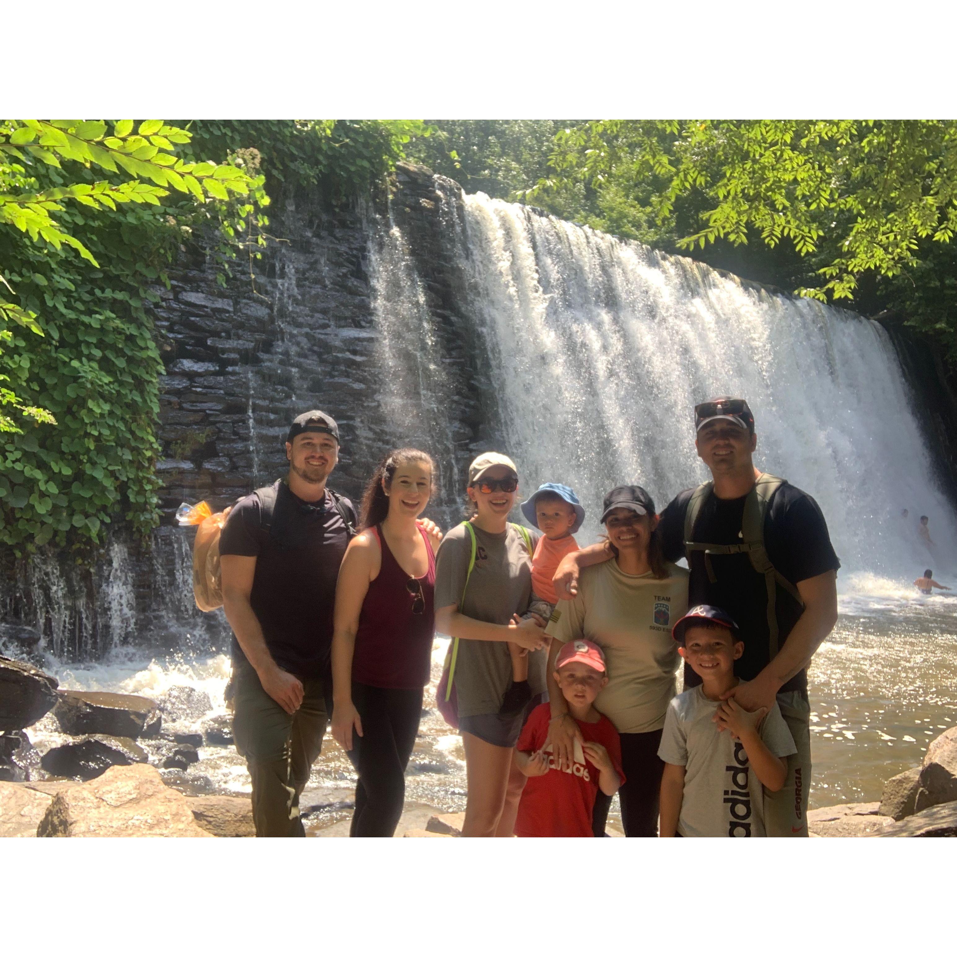 A quick hike at Roswell Mill with Mark's family!