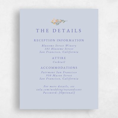 Sweet Blue Wedding Enclosure - Dolce