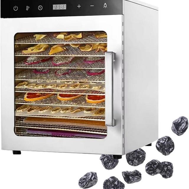 RKUVPAE Freeze Drier, Food Dehydrator Machine, 10/12 Stainless Steel Trays, Home Freeze Dryer, Food Processer, with 24 Hours Timer&Max Temperature 194℉,10layer-110V (Size:10layer,Color:110V)