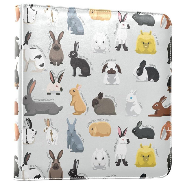 Fisyme Rabbit Bunny Photo Album Self Adhesive DIY Scrapbook Album for 2x3 4x6 5x7 6x8 Pictures 20 Pages Memory Book for Family Wedding