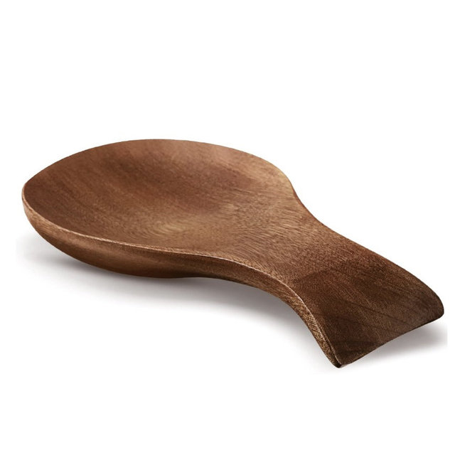 Patelai Acacia Wood Spoon Rest for Stove Top Bamboo Holder for Spatula Rest for Kitchen, Counter Spoon Holder for Countertop, Modern and Rustic for Farmhouse as Dining Table Decoration(Brown)
