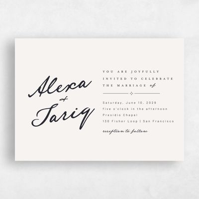 Beige Landscape Wedding Invitation - Finnian Landscape