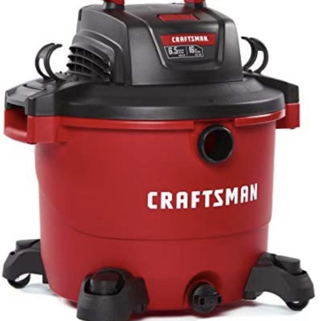 CRAFTSMAN CMXEVBE17595 16 Gallon 6.5 Peak HP Wet/Dry Vac, Heavy-Duty Shop Vacuum with Attachments