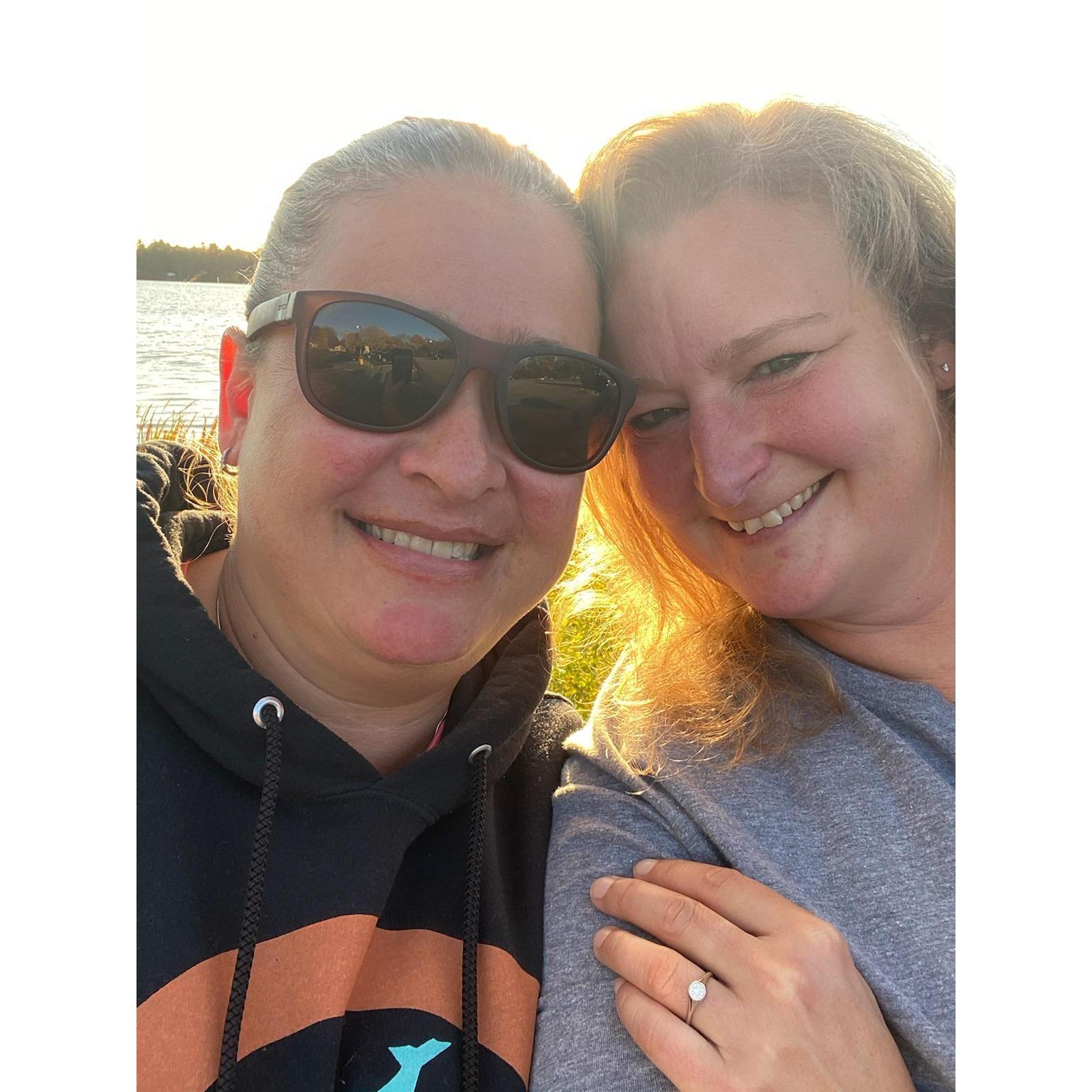 The day Allison received her ring from Vickie. It was also the same place as our first date.