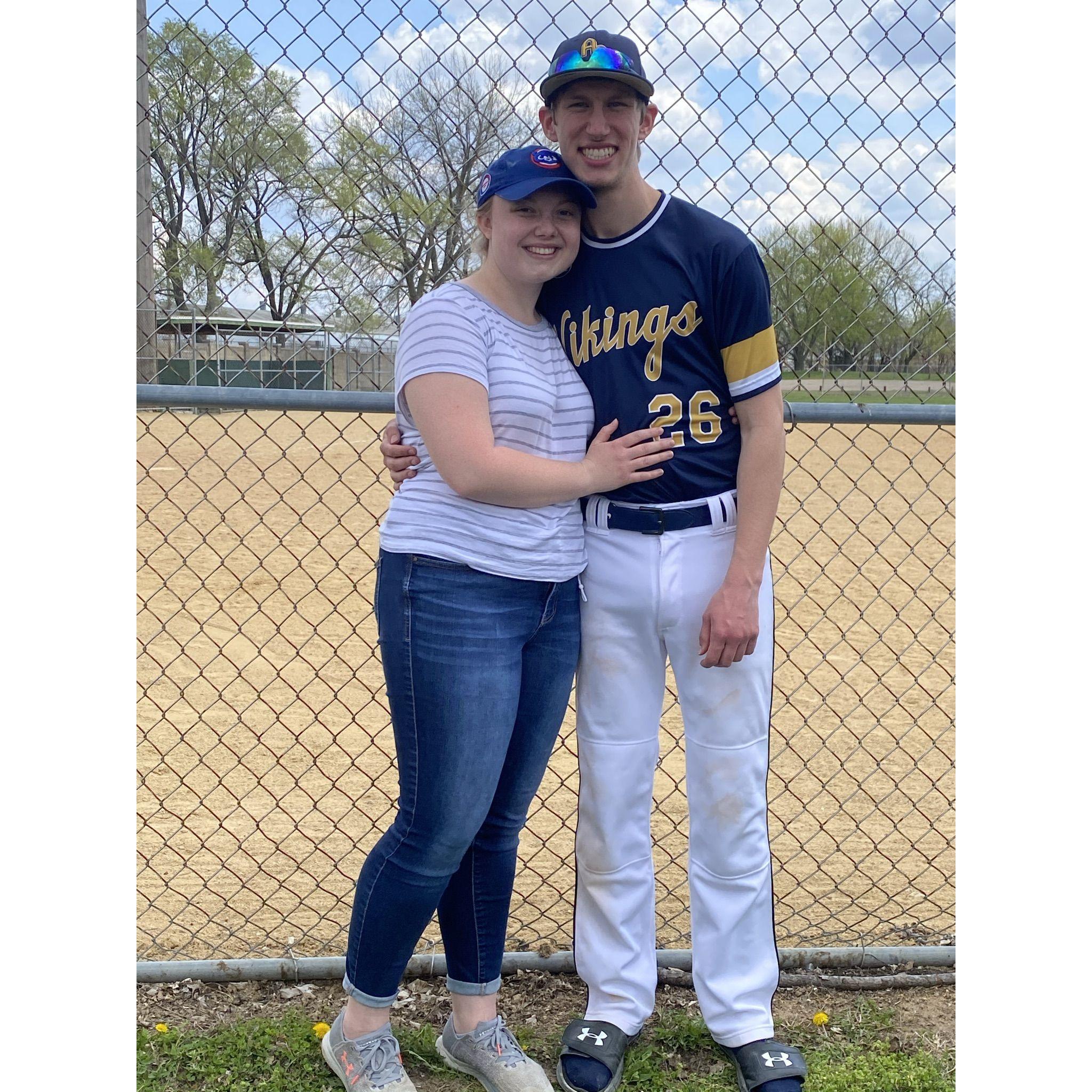 Will came to all of Kayla's band and orchestra concerts, so it was only fair that she went to his baseball games. (Despite not knowing anything about baseball, she loved watching him play!)