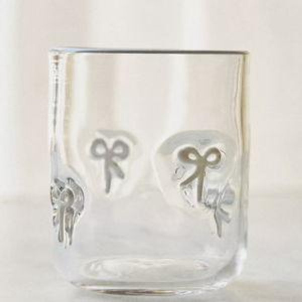 Icon Juice Glass - White Bow