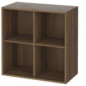 EKET Cabinet with 4 compartments, brown/walnut effect