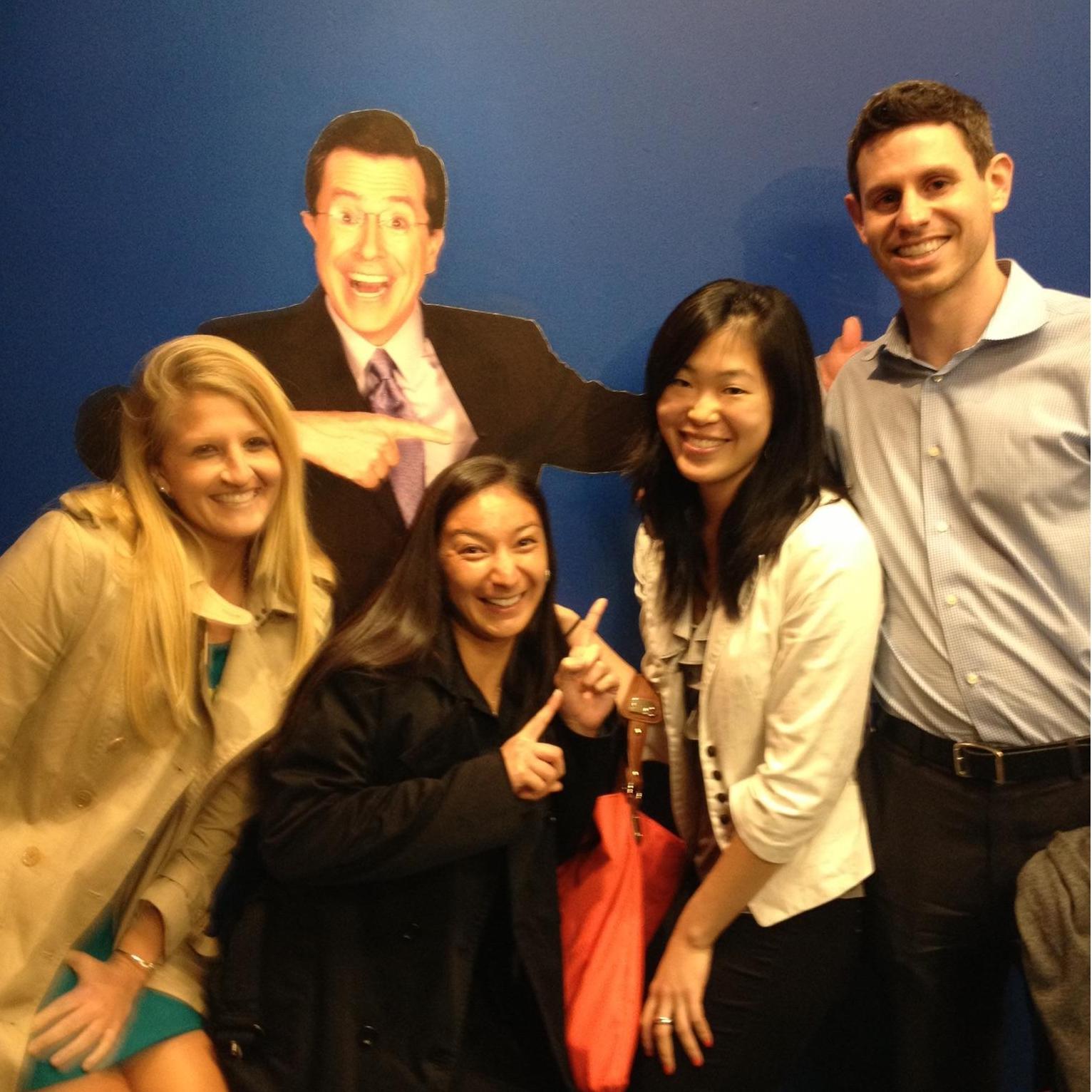 Sam and I share a love of humor in our lives and have shared plenty of laughs since the beginning! Seeing the live recording of the Colbert Report. April, 2013