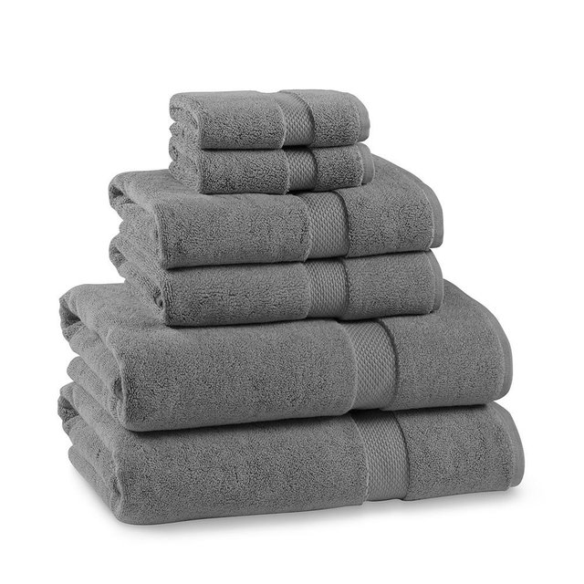 Chambers® Heritage Solid Washcloths, Set of 2, Pewter