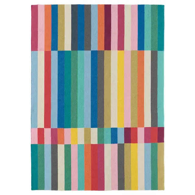 Rug, flatwoven, handmade multicolor,