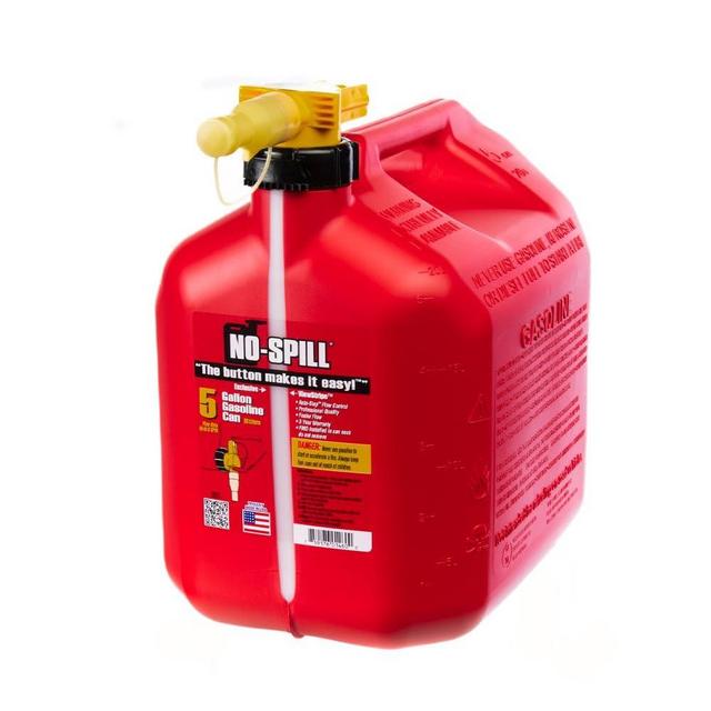 No-Spill NSP-1460, 5 Gallon Gas Can for Fuel with View Stripe,Red