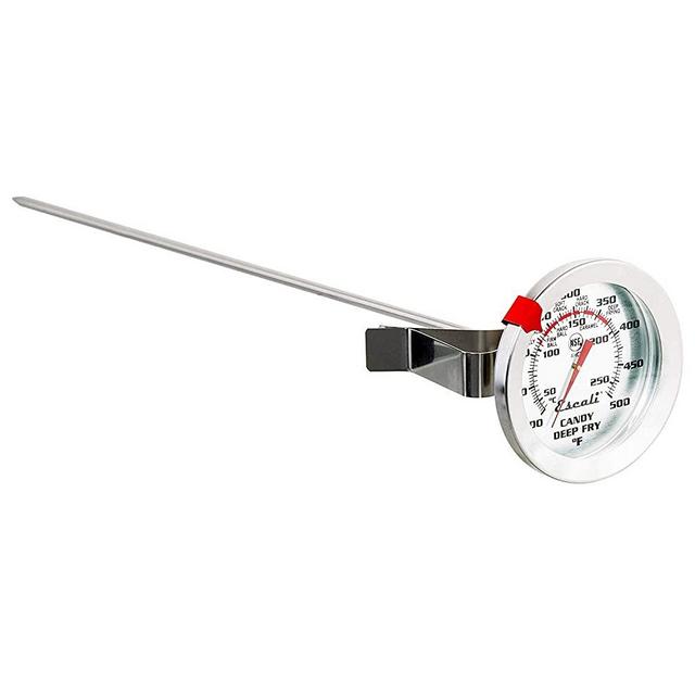 Escali AHC2 NSF Certified Candy/Deep Fry/Confection Thermometer with Extra Dial, 12" Probe, Silver
