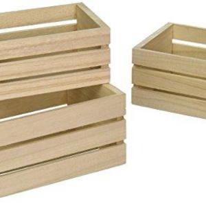 Multicraft Imports WS920 Wood Craft Crate Caddy Set (3/ Pack)