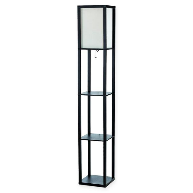 Simple Designs Etagere Organizer Lamp in Black