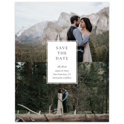 White Winter Wedding Digital Save the Date - Deepcreek Photo