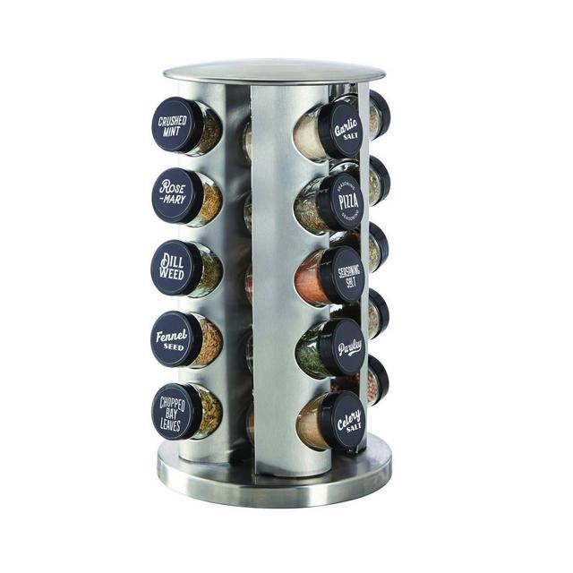 Kamenstein 20pc Jar Stainless Steel Spice Rack