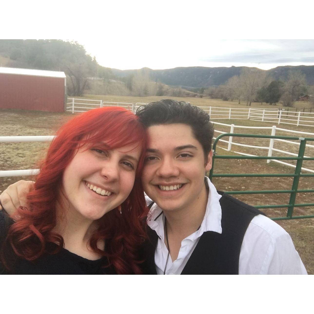 November 2017- On the beautiful ranch Gerardo grew up on in Larkspur.