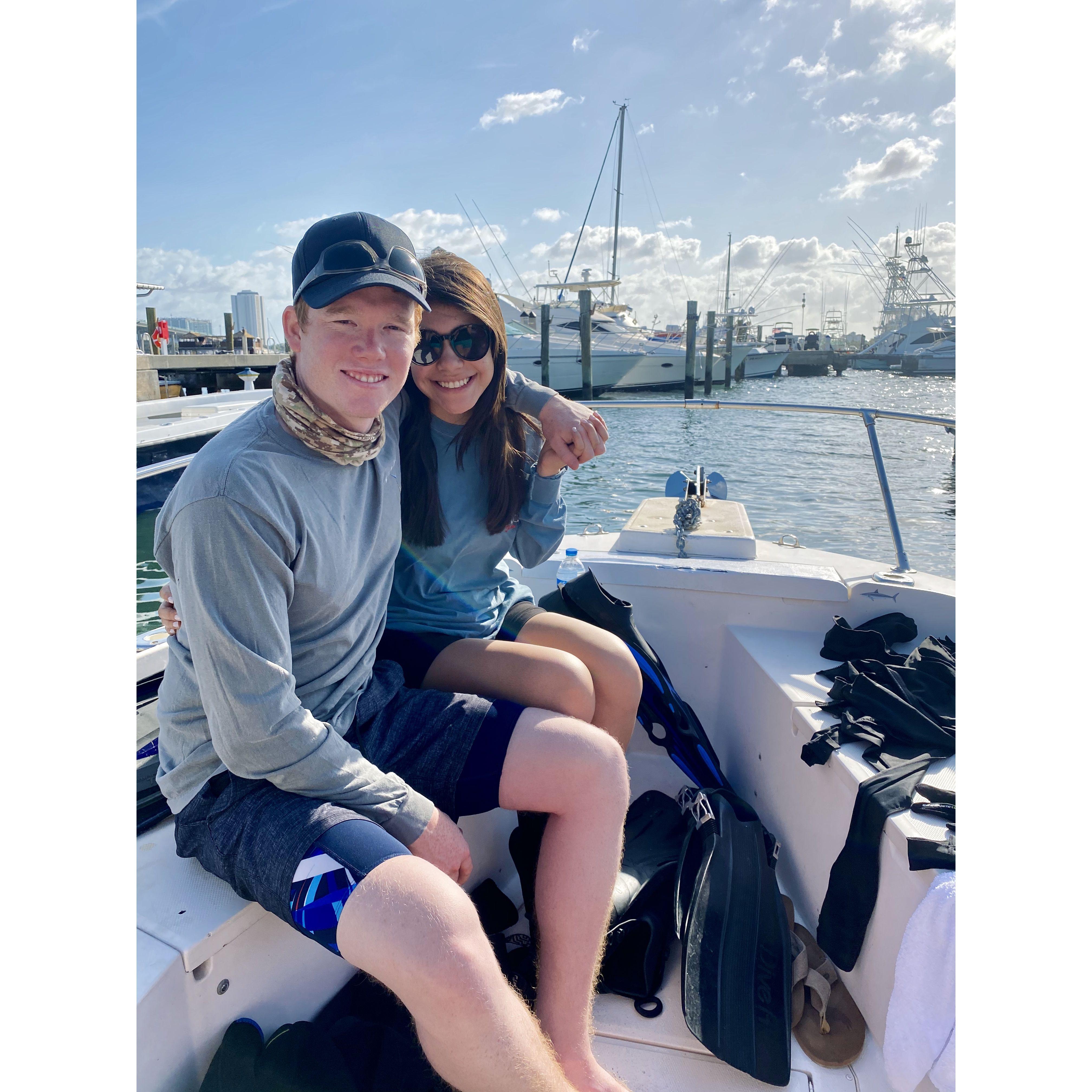 Shark diving in FL with Mark and Amaris!