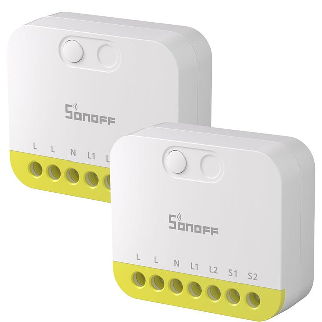 SONOFF MINI Duo-L Zigbee Smart Switch – No Neutral Wire, Zigbee 3.0, Dual Channel, 16A Total, Compatible with Alexa, Google Home, Smart Timer & Automation, Compact Size, 2-Pack