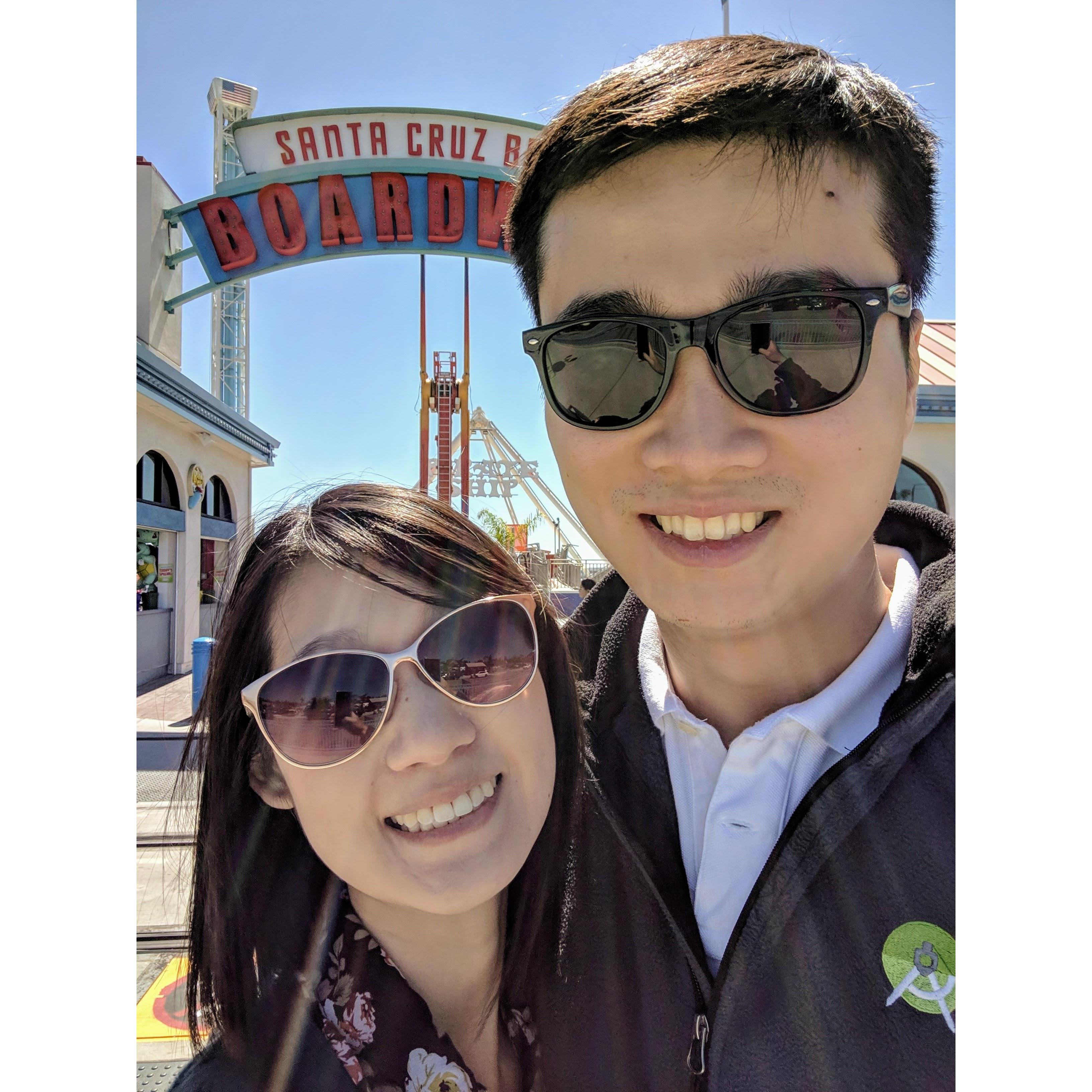 Our first day trip together as a couple to Santa Cruz