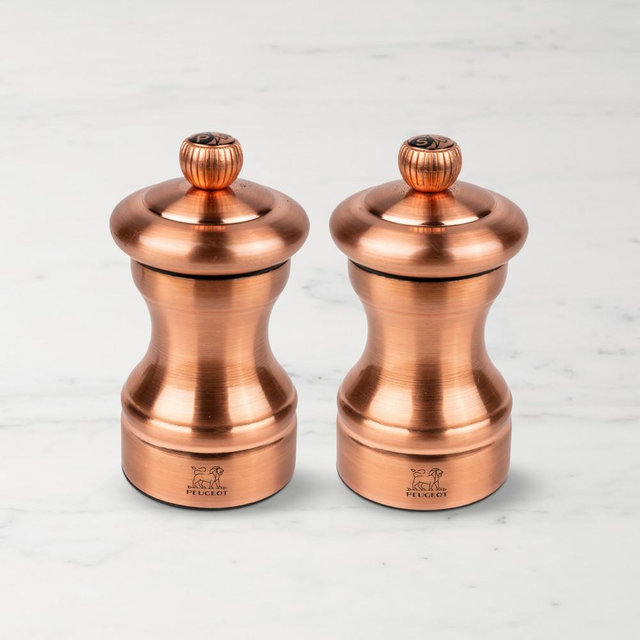 Peugeot Bistro Chef Copper Salt & Pepper Mill Set, 4"