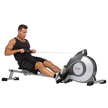 Sunny Health & Fitness SF-RW5515 Magnetic Rowing Machine Rower w/LCD Monitor