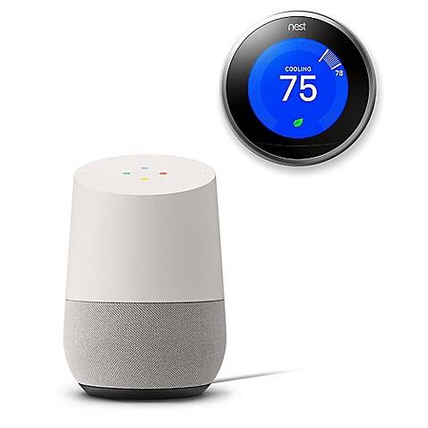 Google Home and Nest® Thermostat Bundle in White
