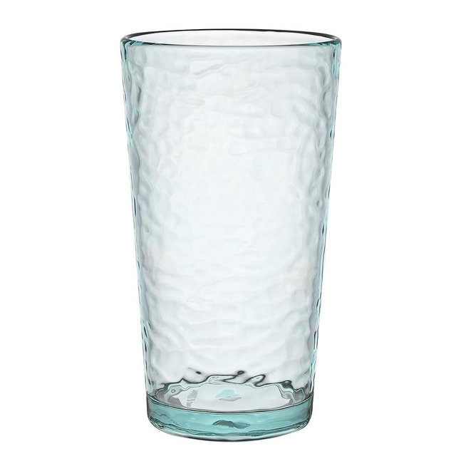 KLIFA- NICE- 20 ounce, Set of 6, Acrylic Highball Drinking Glasses, BPA-Free, Stackable Plastic Drinkware, Dishwasher Safe Cups, Light Teal